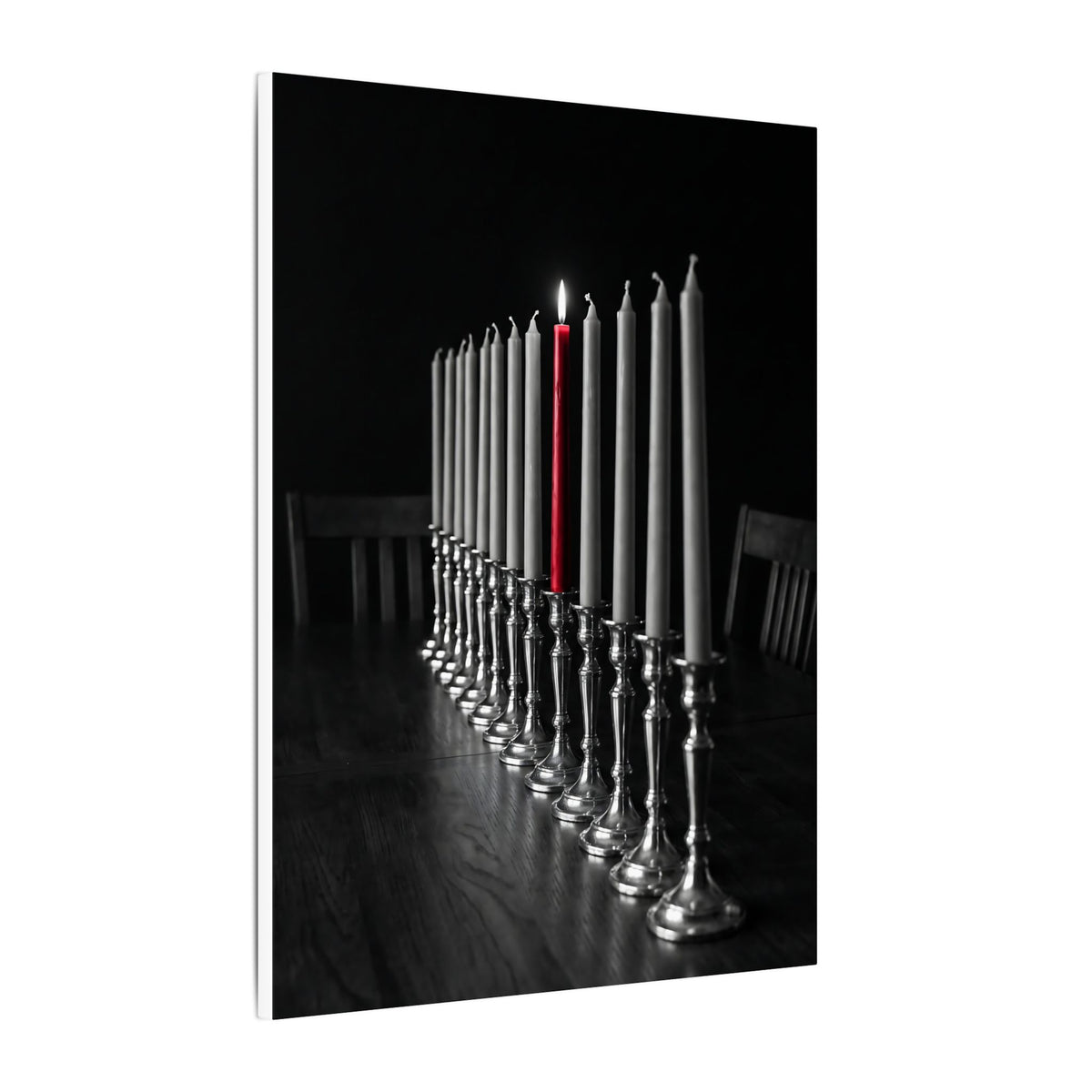 One Candle Lit - Dining Room Wall Art | Canvas