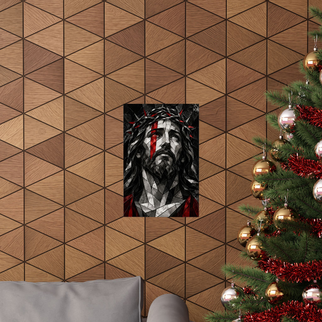 Stained Glass Christ - Christian Wall Art | Matte Poster