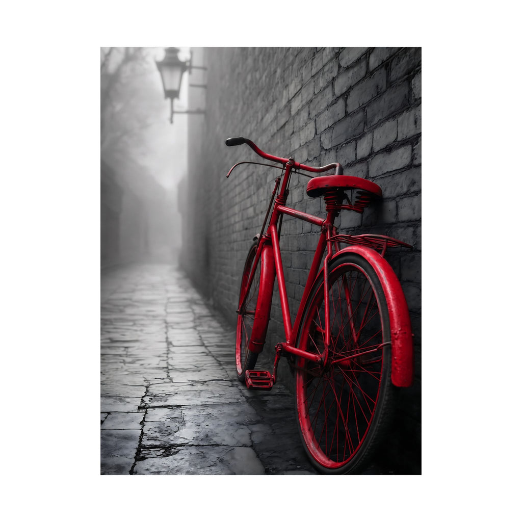 The Red Bicycle - Unique Office Wall Decor | Matte Poster