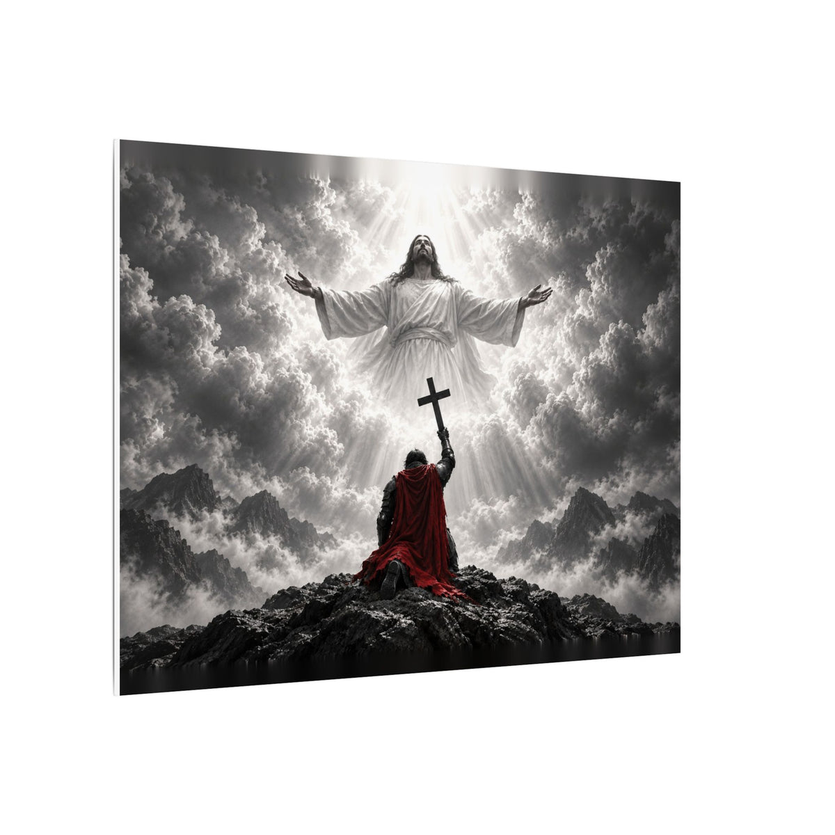 Jesus and the Warrior - Christian Wall Art | Canvas (Landscape)