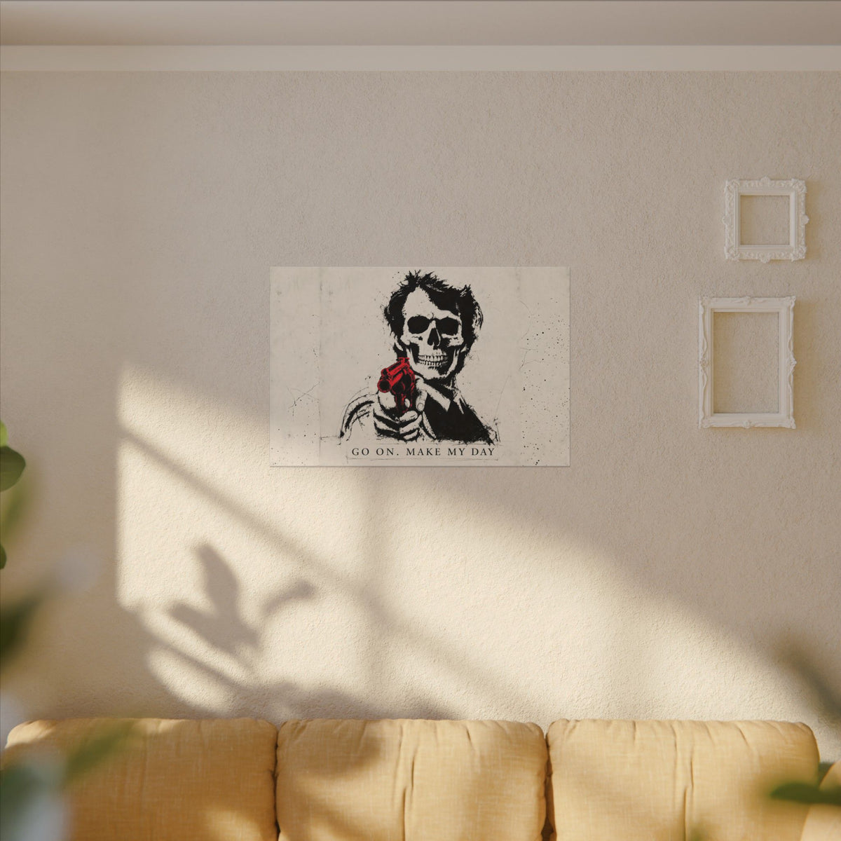 Make My Day - Dark Noir Sketch Art | Canvas (Landscape)