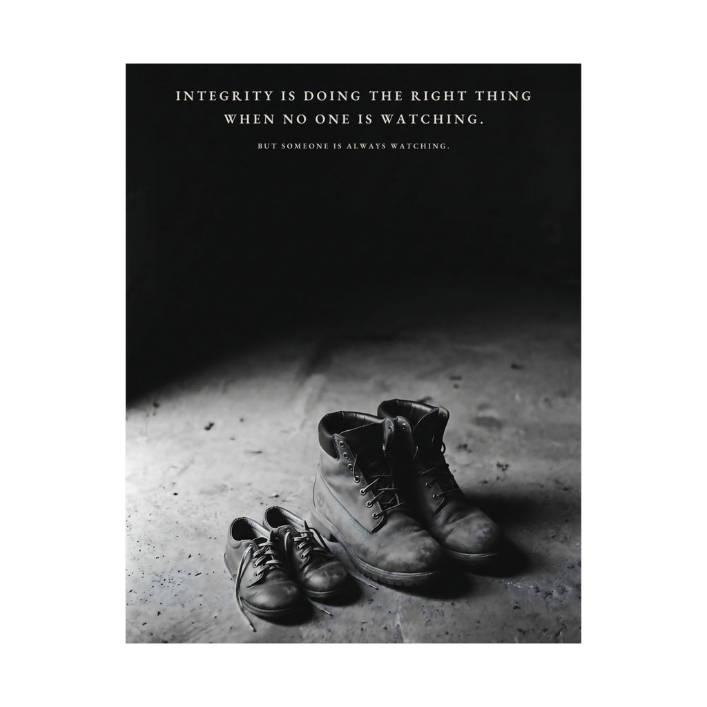 Integrity Is Doing the Right Thing When No One Is Watching - Wall Art | Matte Poster