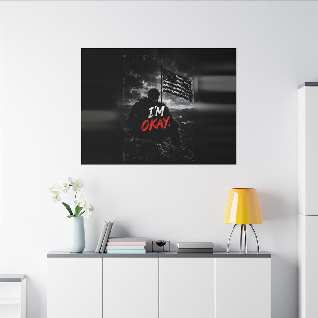 I'm Okay - Man Cave Wall Art | Canvas (Landscape)