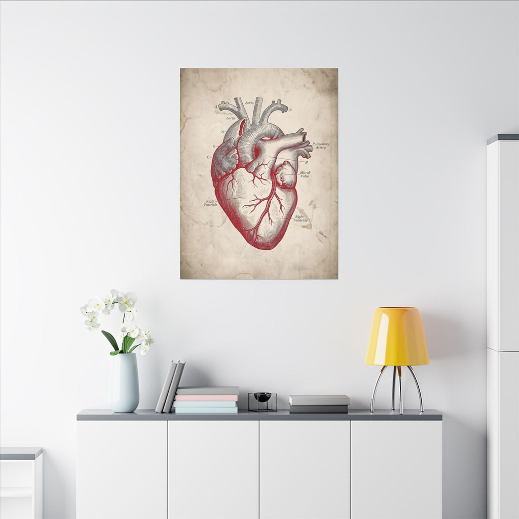 The Anatomical Heart - Wall Art For Doctor Office | Canvas