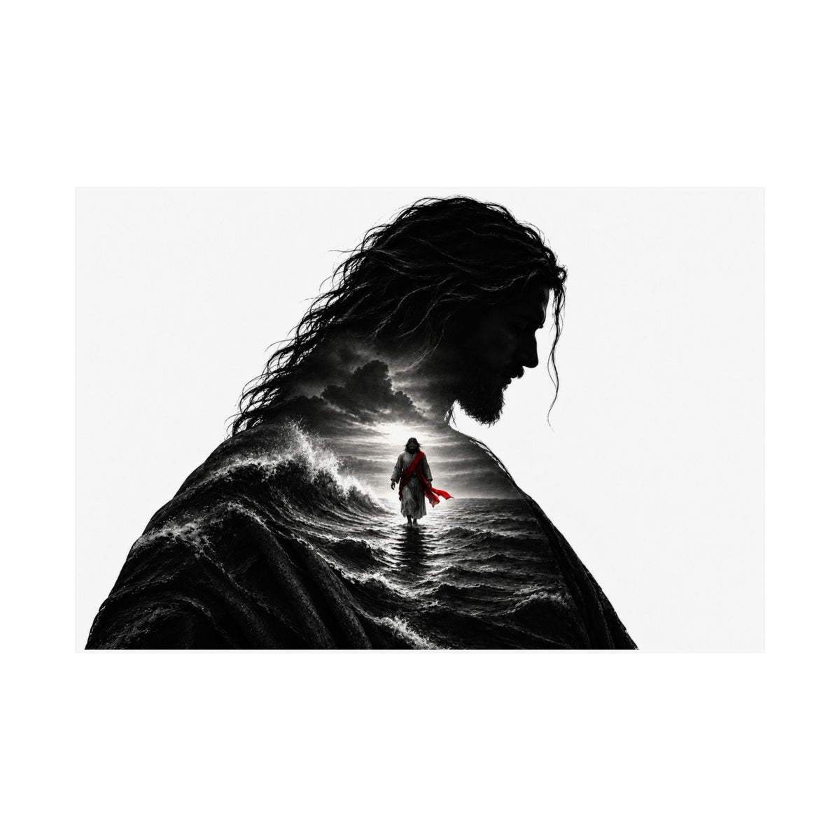 Walk on Water - Christian Wall Art | Matte Poster (Landscape)