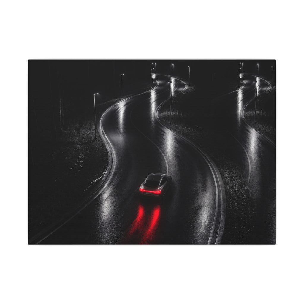 The Racing Line - Night Driving Wall Art | Canvas (Landscape)