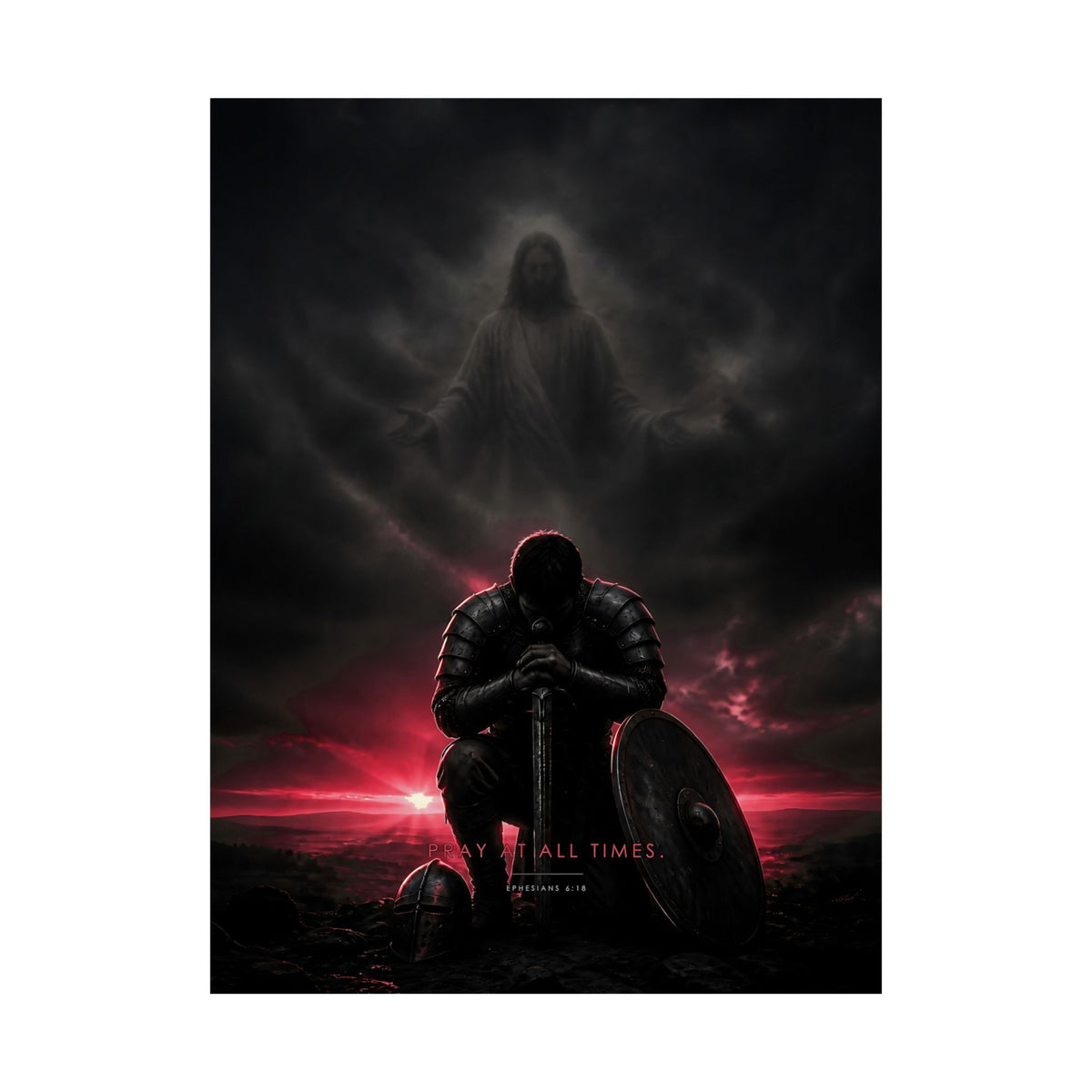 Pray, Then Stand - Armor of God Wall Art | Matte Poster