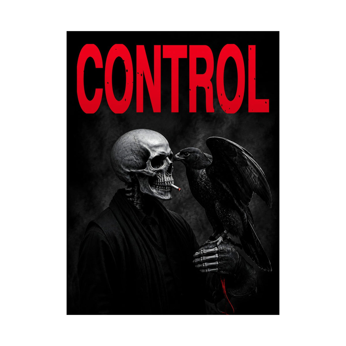 Control - Gothic Raven Artwork | Matte Poster