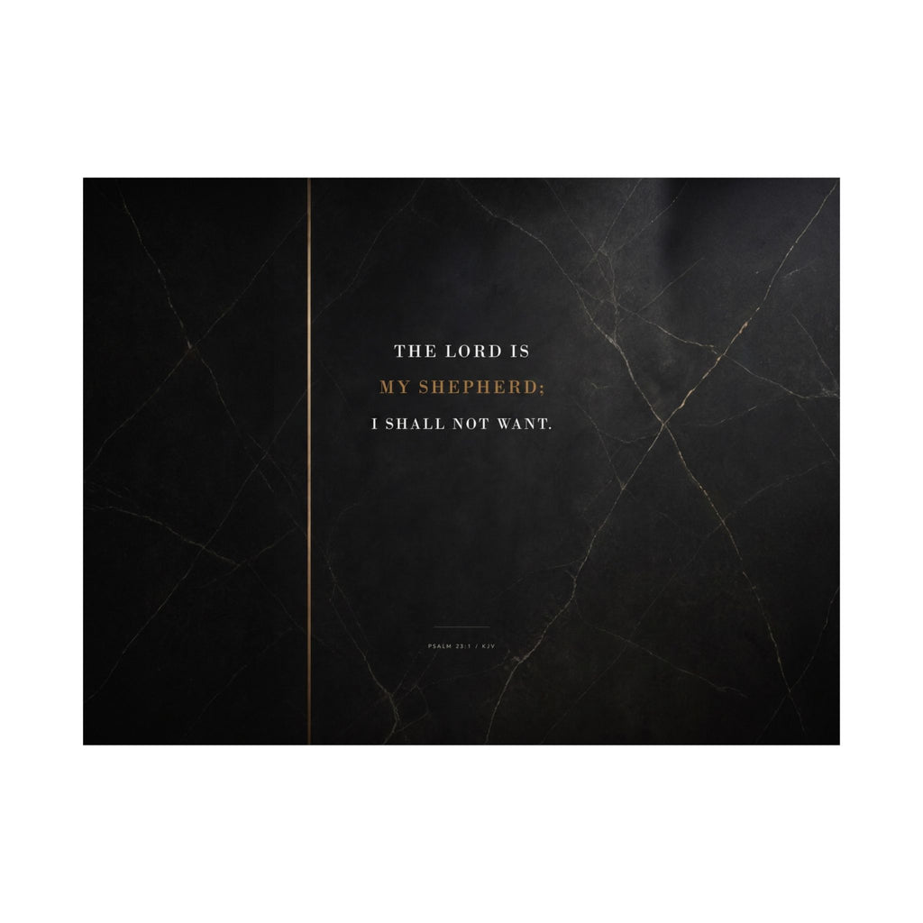 The Lord Is My Shepherd - Psalm 23 Scripture Wall Art | Matte Poster (Landscape)