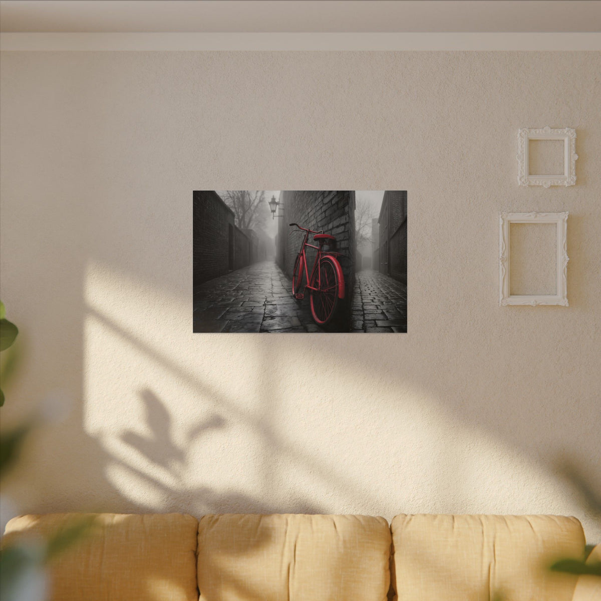 The Red Bicycle - Unique Office Wall Decor | Canvas (Landscape)
