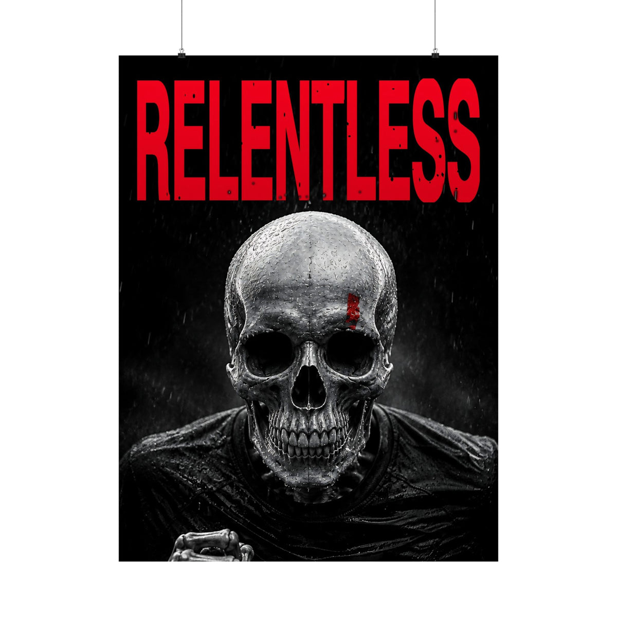 Relentless - Skull Wall Art | Matte Poster