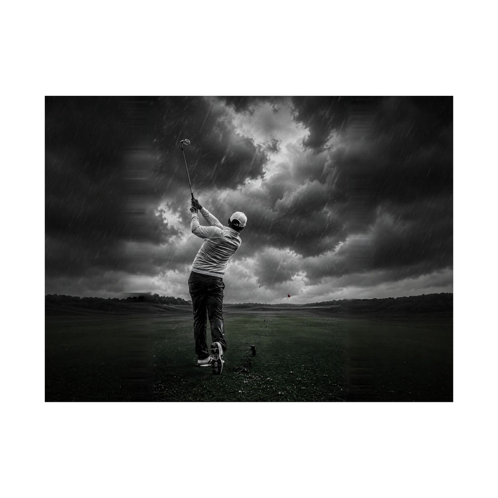 Storm Round - Golf Wall Art | Matte Poster (Landscape)