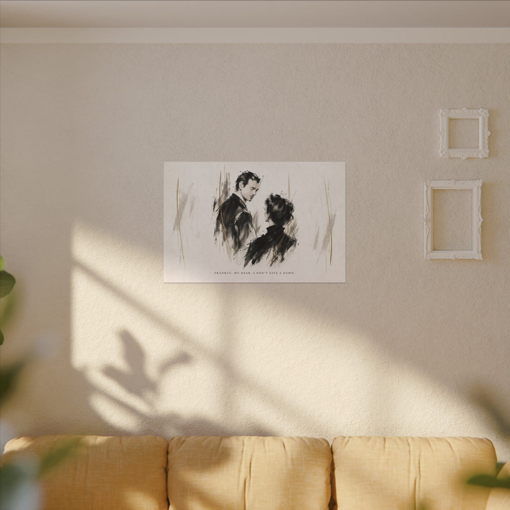 Frankly My Dear - Romantic Noir Wall Art | Canvas (Landscape)