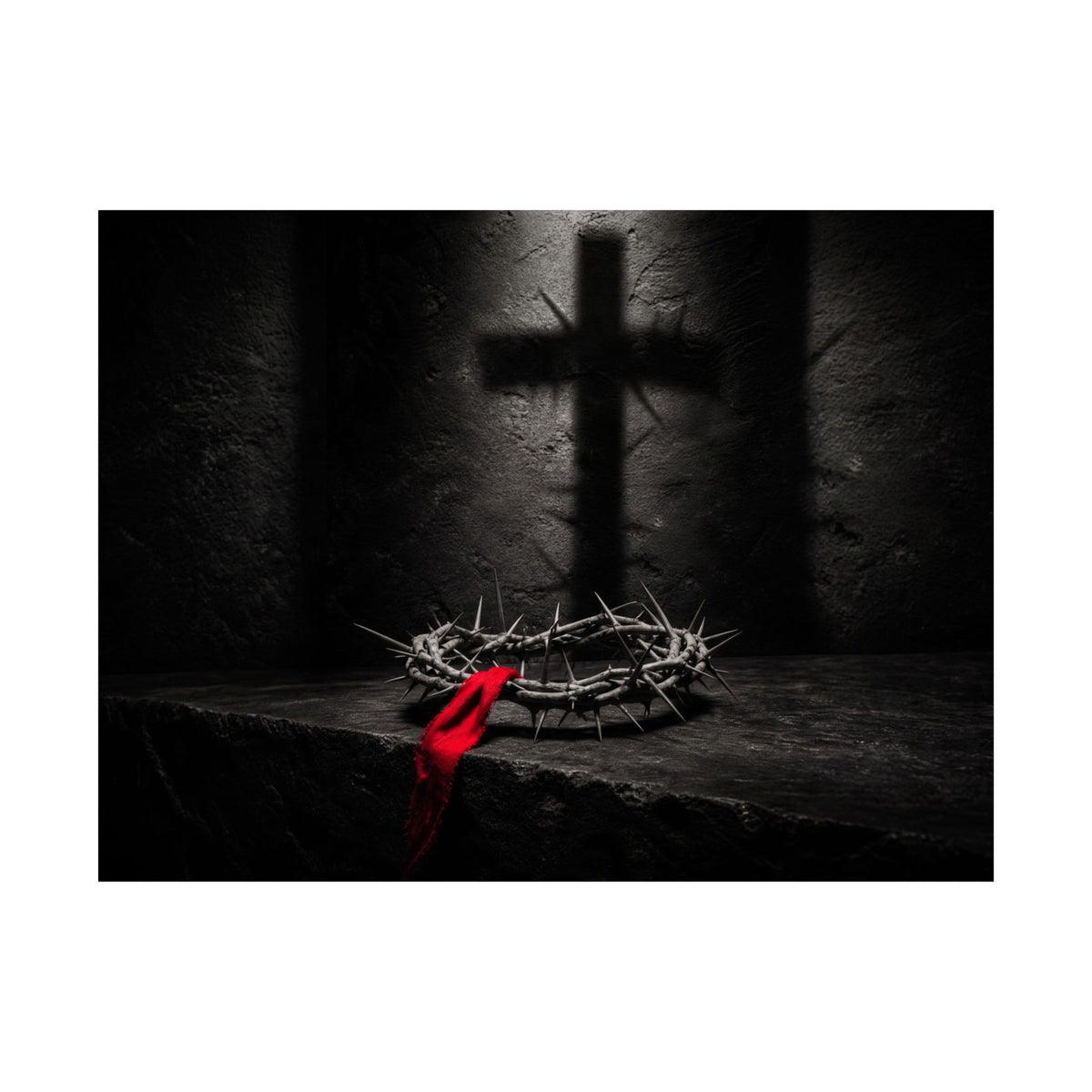 Crown and Shadow - Crown of Thorns Wall Art | Matte Poster (Landscape)