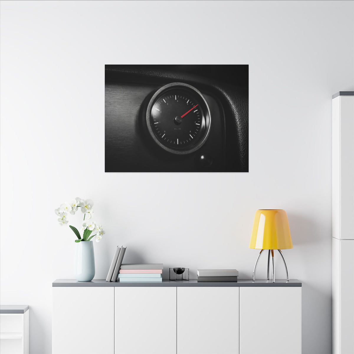 Redline Gauge - Tachometer Wall Art | Canvas (Landscape)