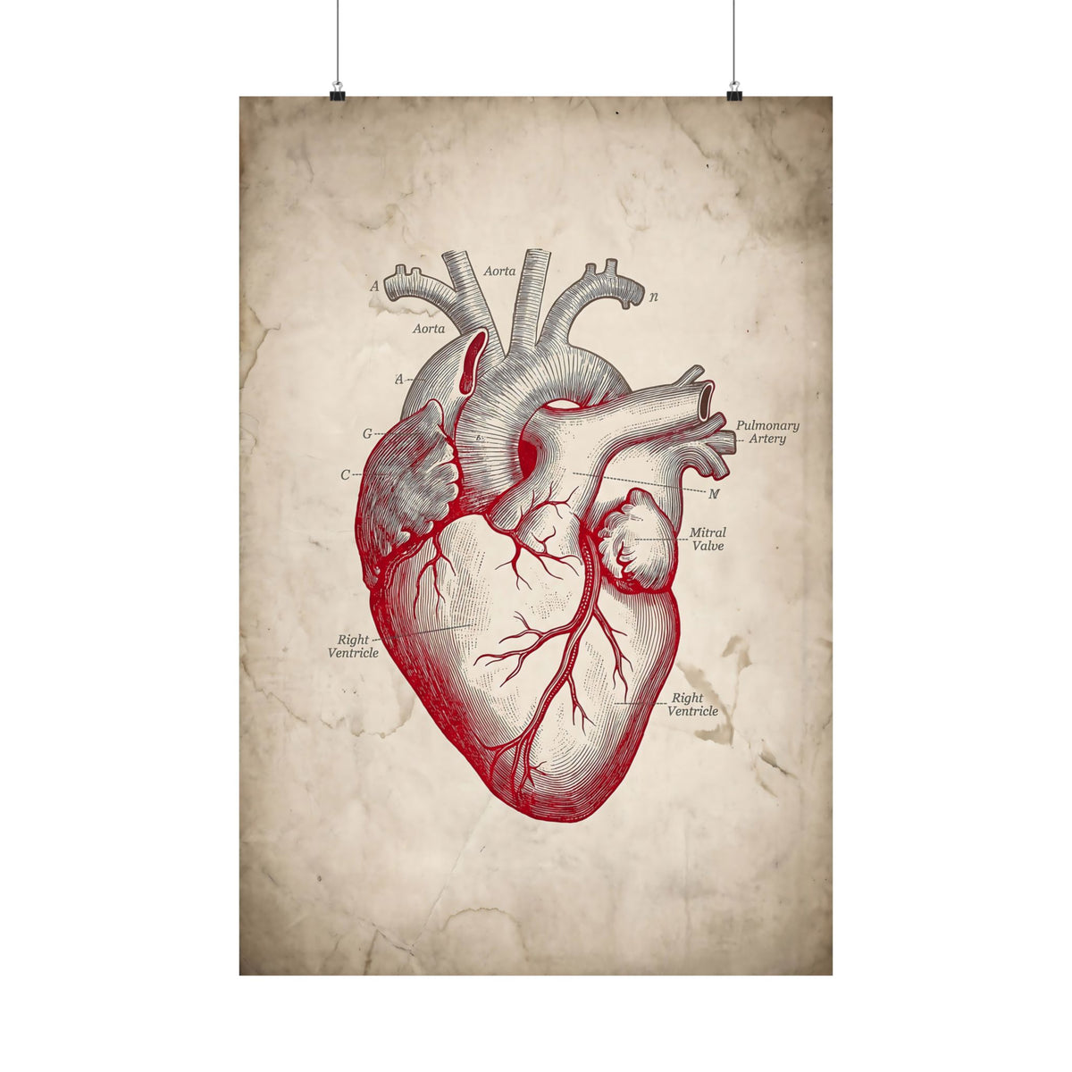 The Anatomical Heart - Wall Art For Doctor Office | Matte Poster