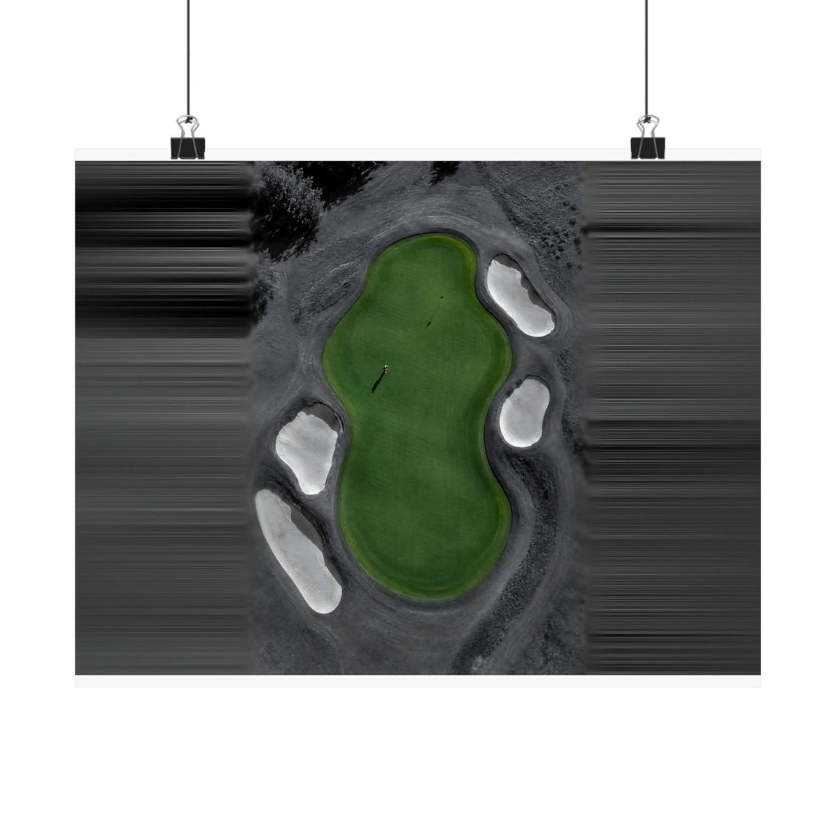 Aerial Solitude - Golf Course Wall Art | Matte Poster (Landscape)