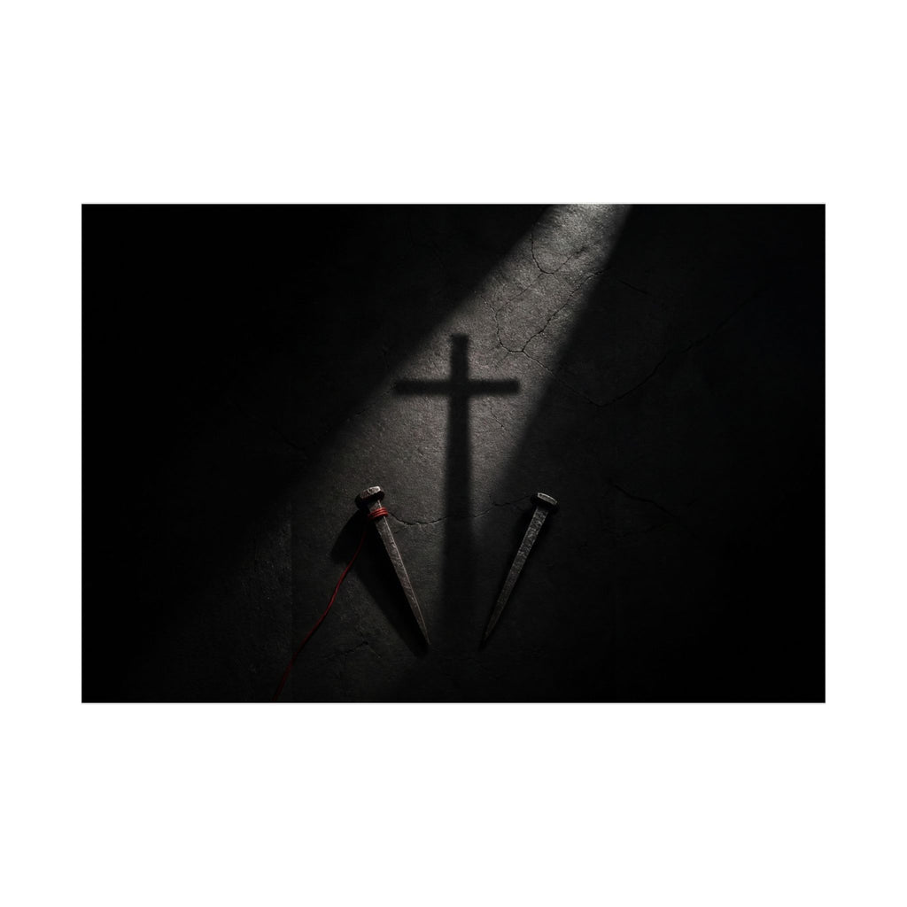 Nails and Shadow - Christian Wall Art | Matte Poster (Landscape)