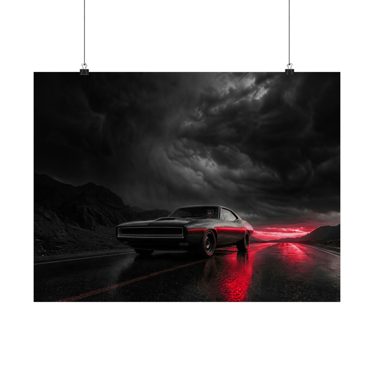 Desert Muscle - Muscle Car Wall Art | Matte Poster (Landscape)