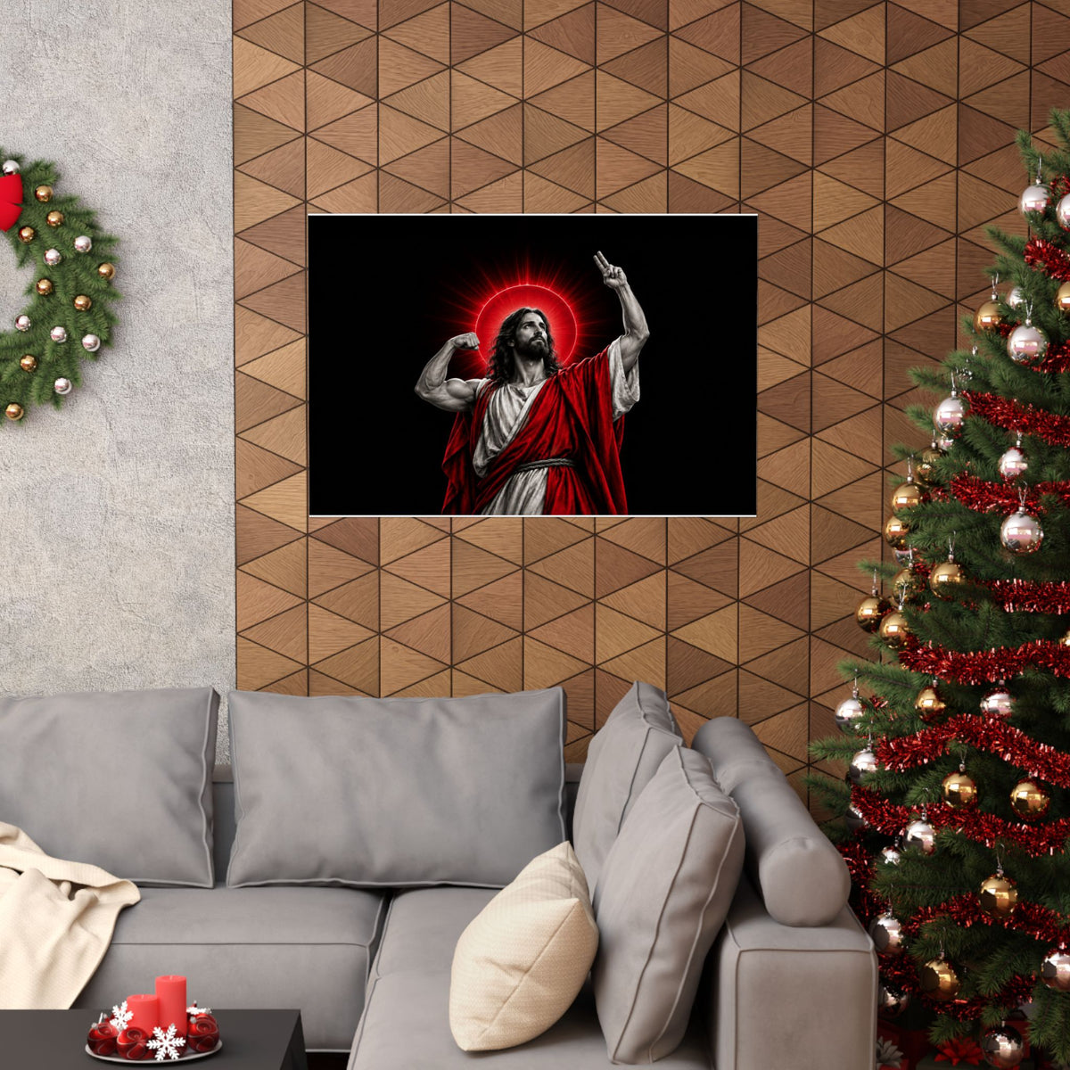 Faith and Iron - Gym Wall Art | Matte Poster (Landscape)
