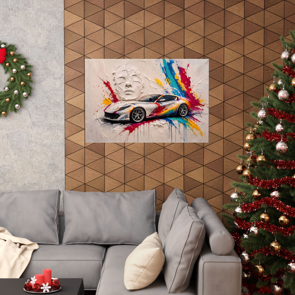 Full Throttle Wide - Supercar Splash Art Landscape | Matte Poster
