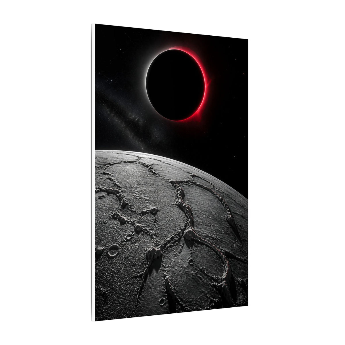 Red Eclipse - Moon Wall Art | Canvas