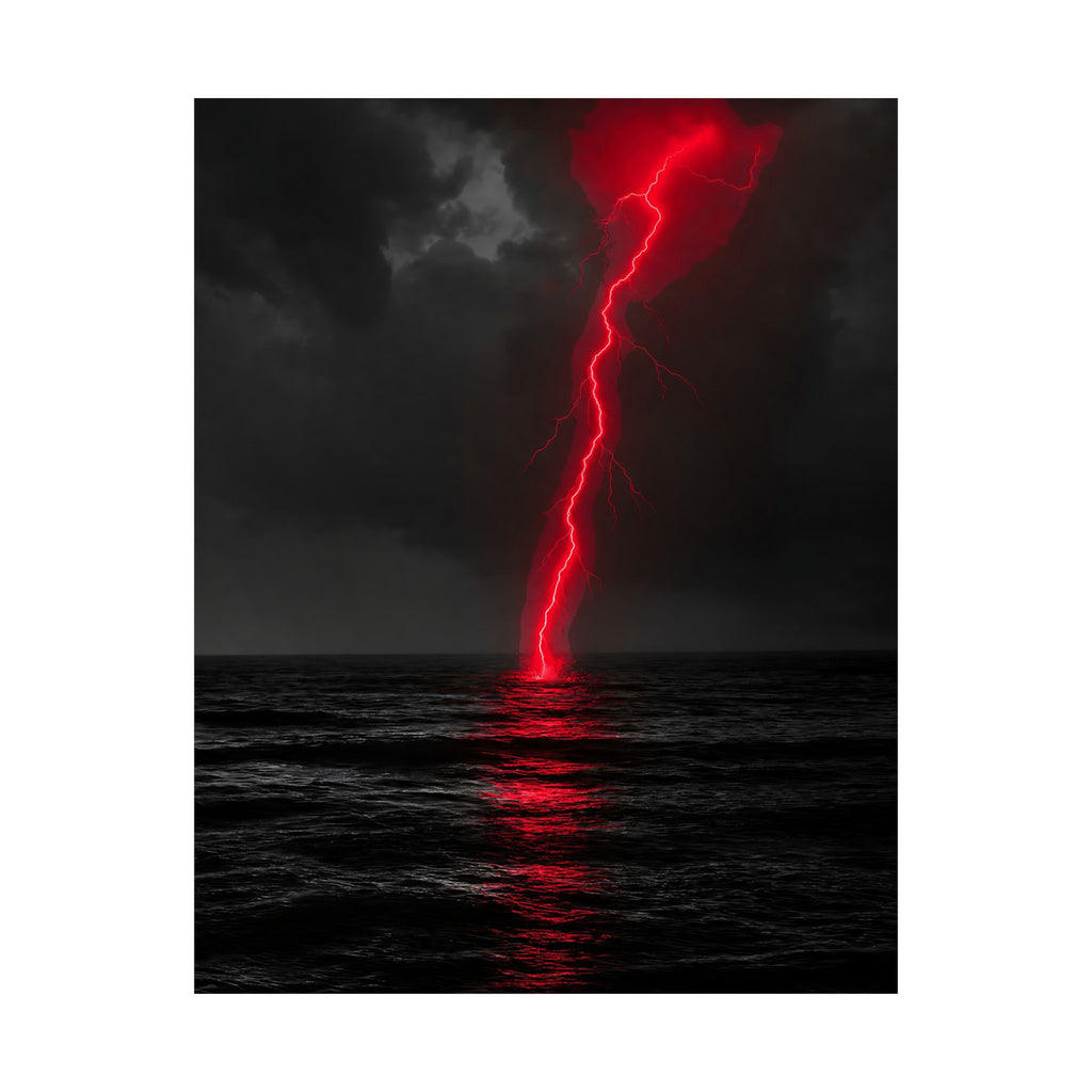 Red Strike - Red And Black Art | Matte Poster