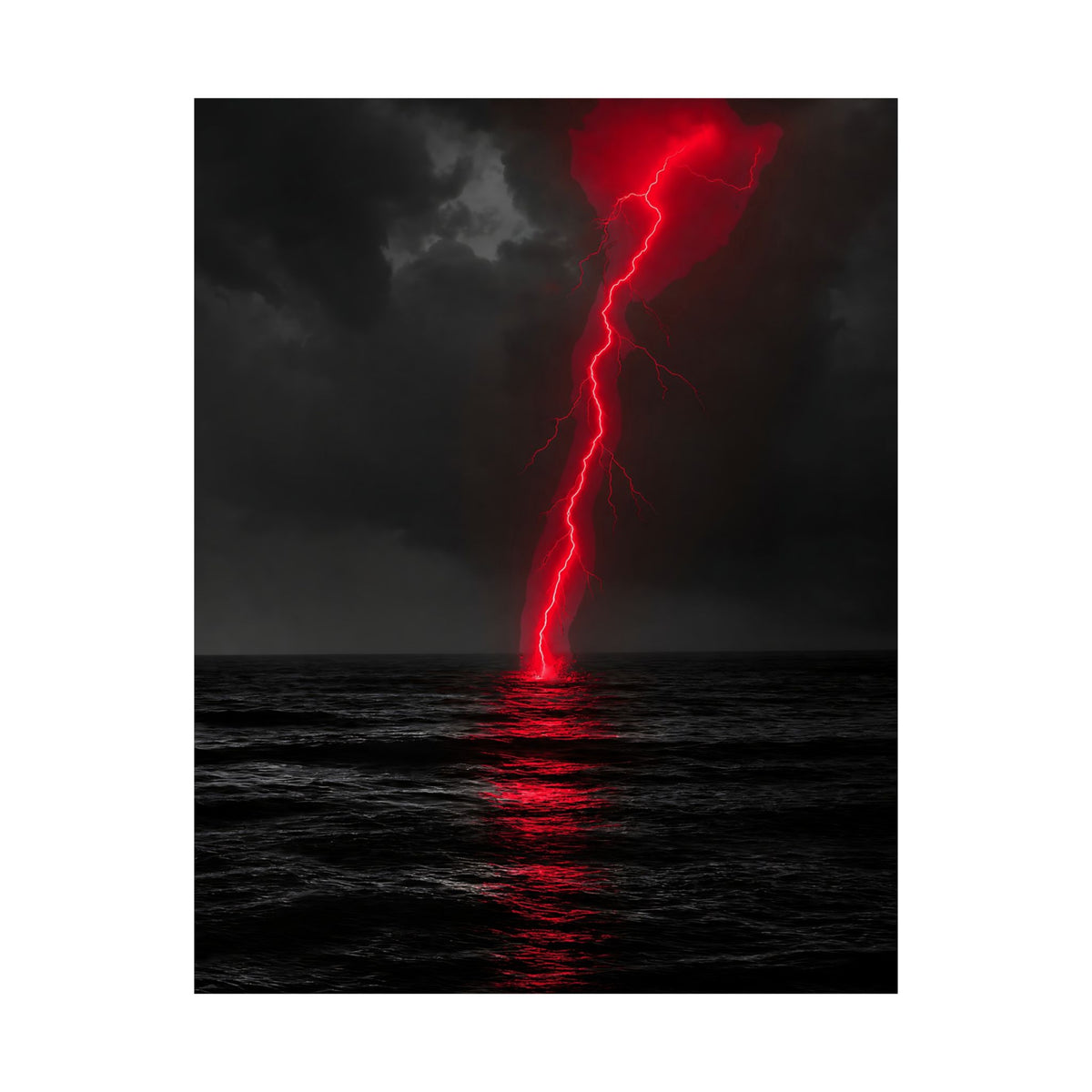 Red Strike - Red And Black Art | Matte Poster