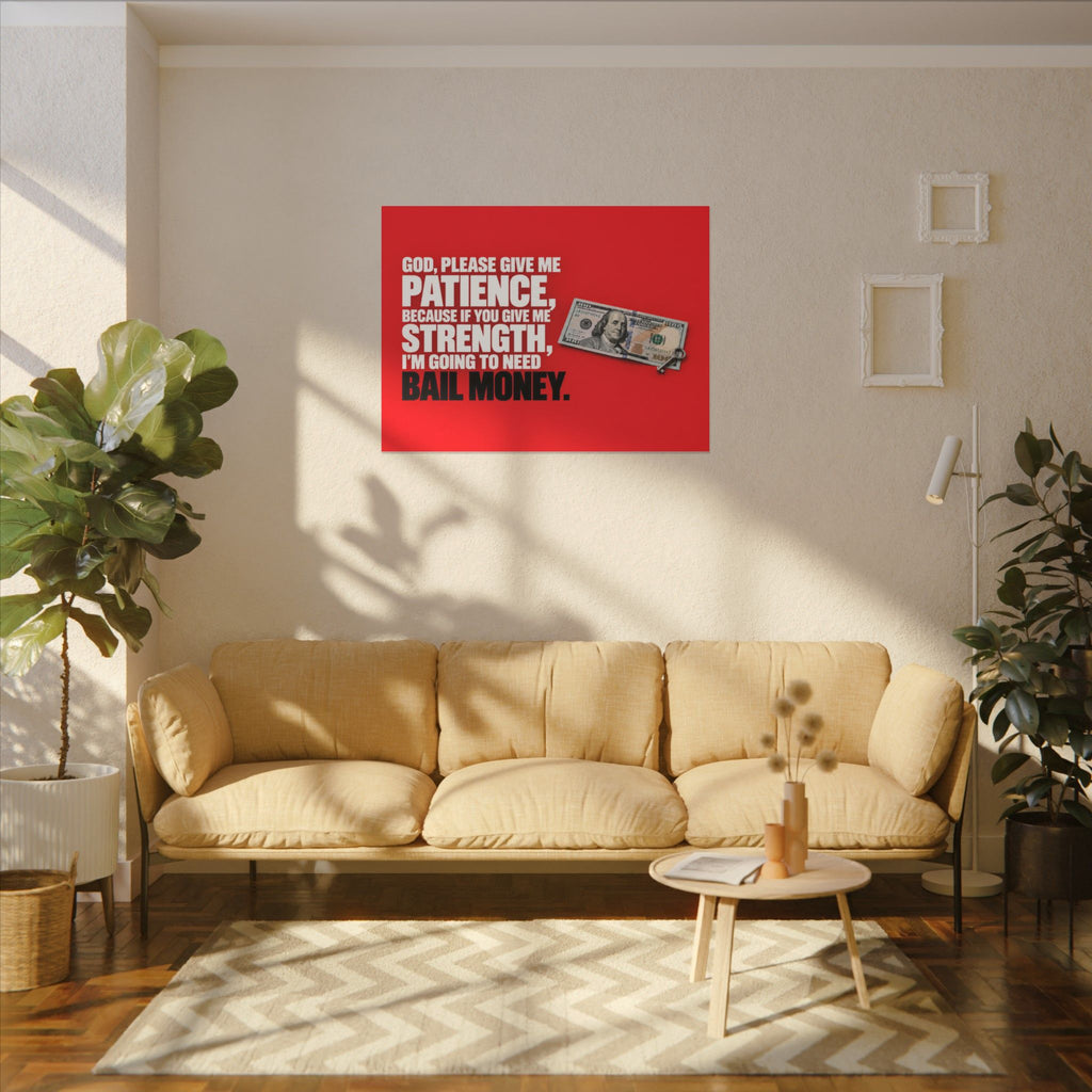 Bail Money - Meme Wall Art | Canvas (Landscape)