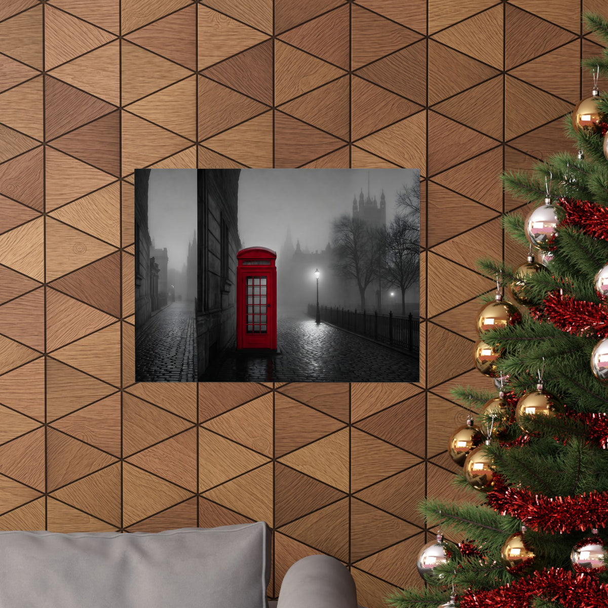 The Red Booth - Unique Office Art | Matte Poster (Landscape)
