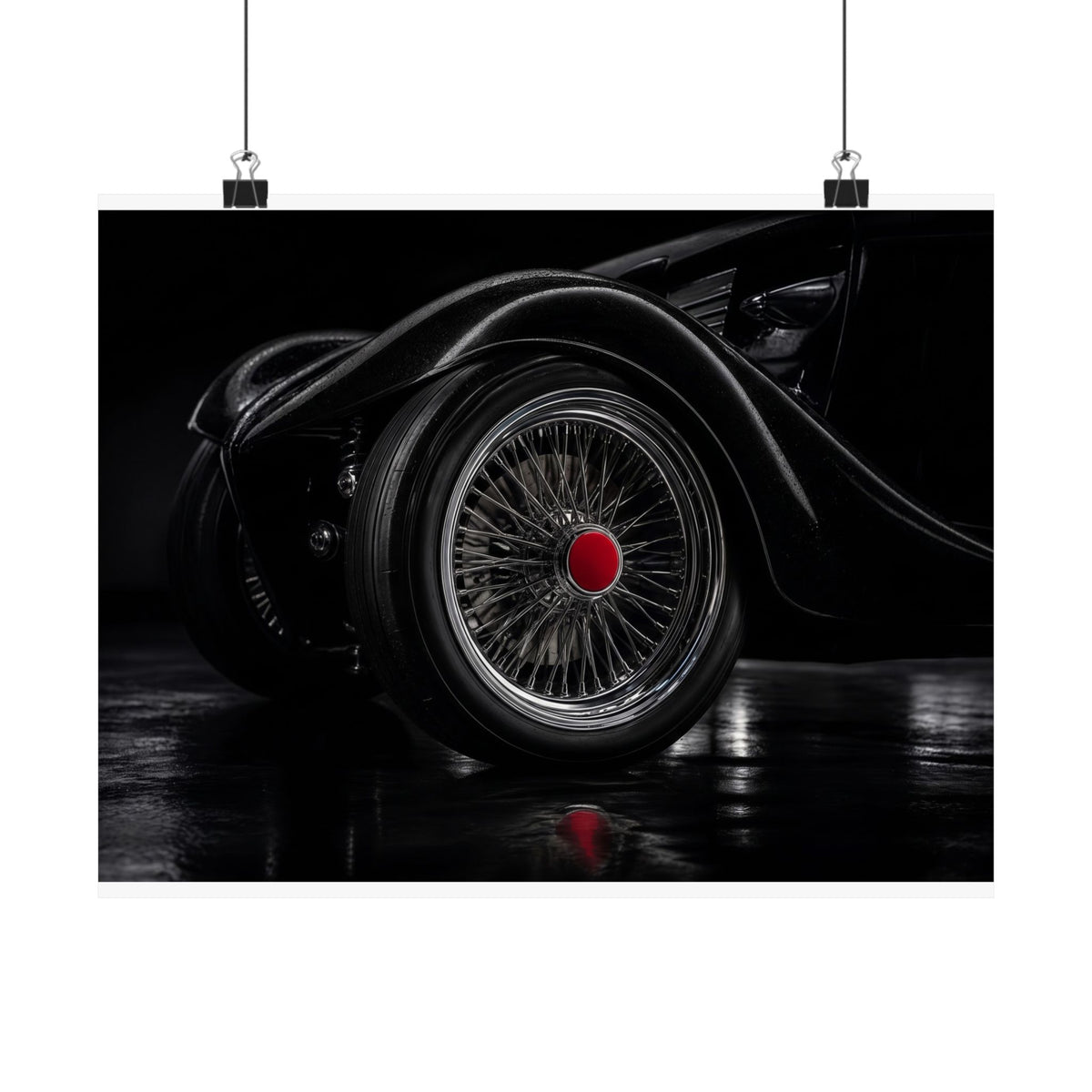 Spoke and Steel - Classic Car Wall Art | Matte Poster (Landscape)