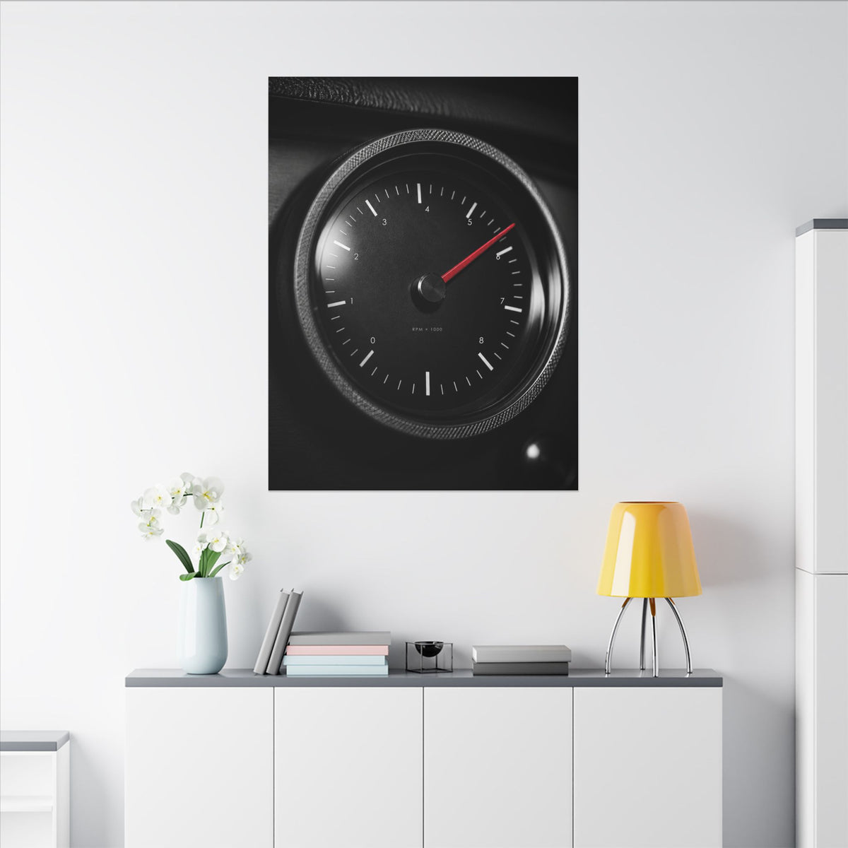 Redline Gauge - Tachometer Wall Art | Canvas