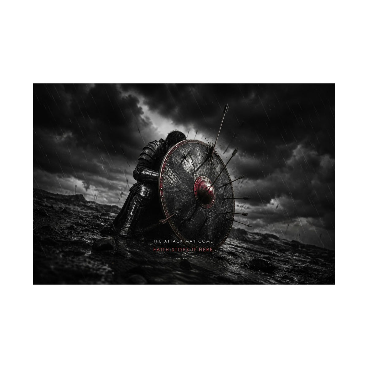 Shield of Faith - Armor of God Wall Art | Matte Poster (Landscape)