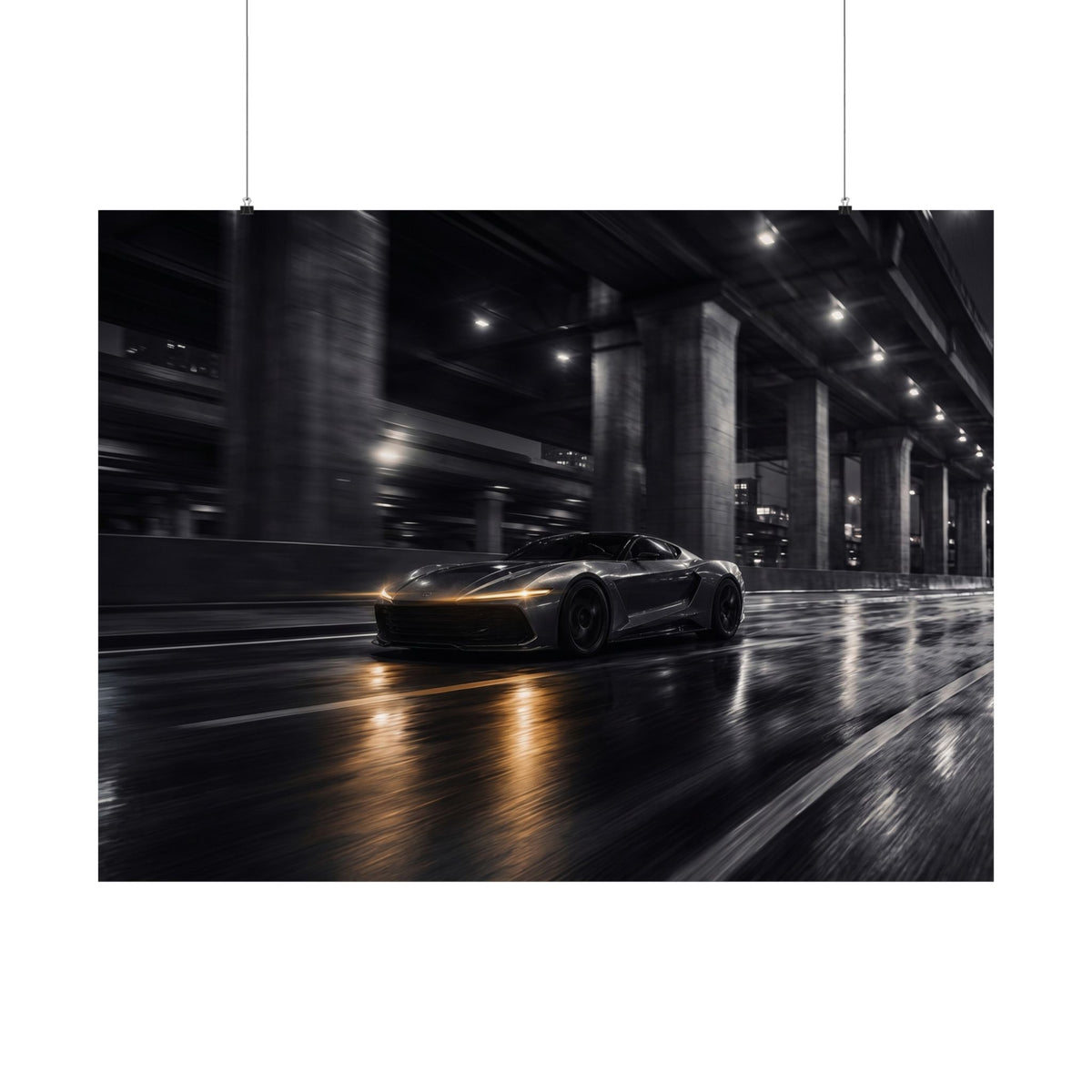 After Dark - Supercar Wall Art | Matte Poster (Landscape)