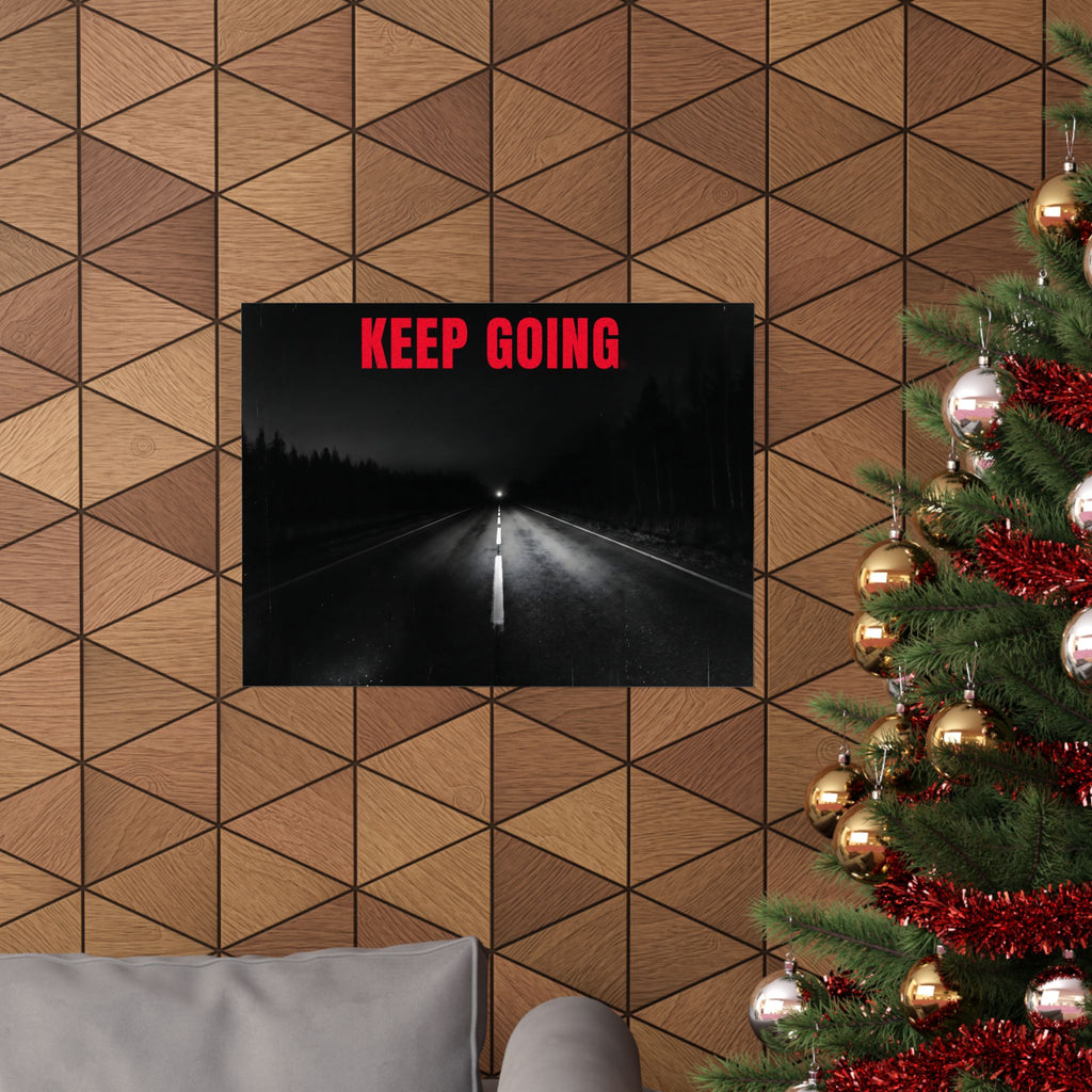 The Extra Mile - Night Road Wall Art | Matte Poster (Landscape)