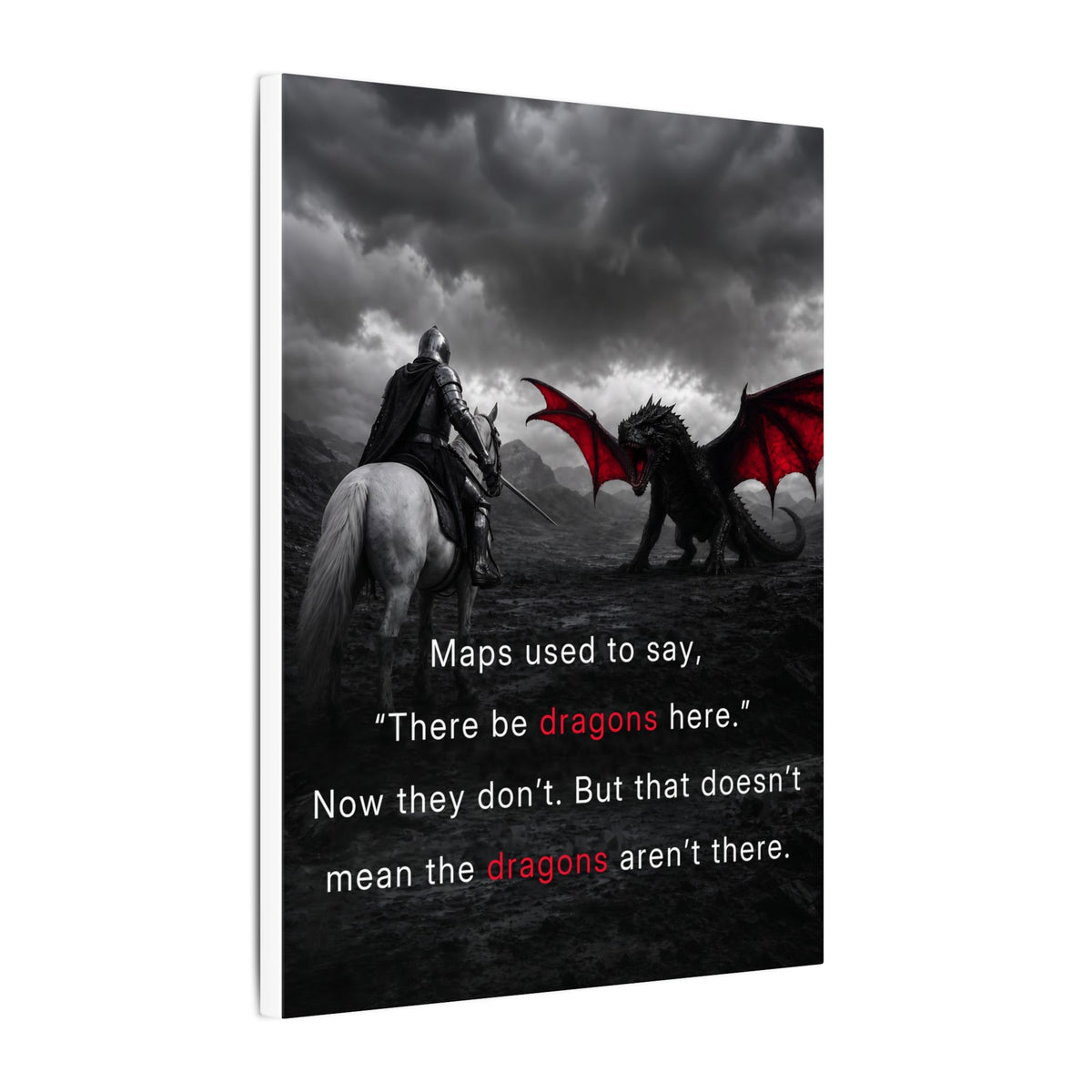 There Be Dragons - Man Cave Decor | Canvas