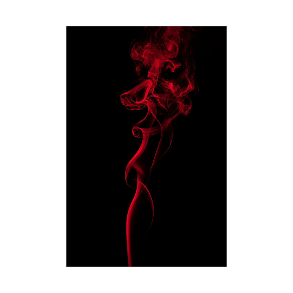 Red Smoke - Wall Art With Red Color | Matte Poster