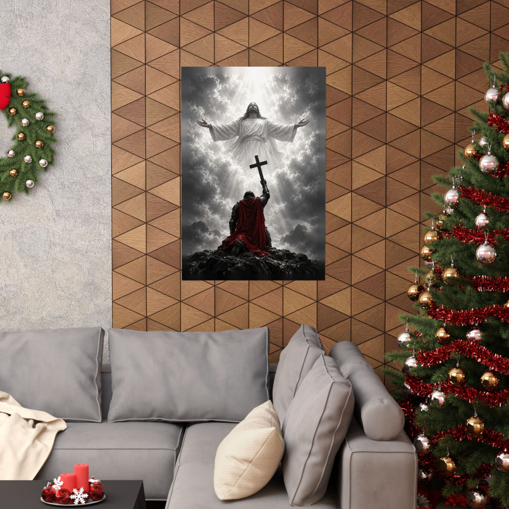 Jesus and the Warrior - Christian Wall Art | Matte Poster
