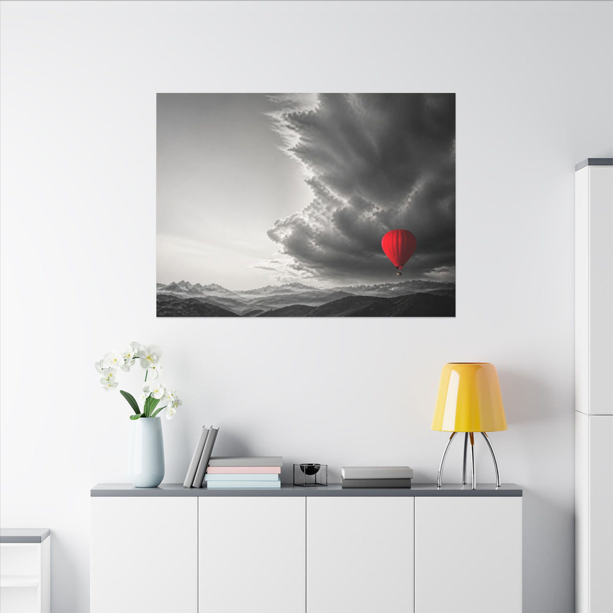 Red Balloon - Over the Bed Wall Art | Canvas (Landscape)
