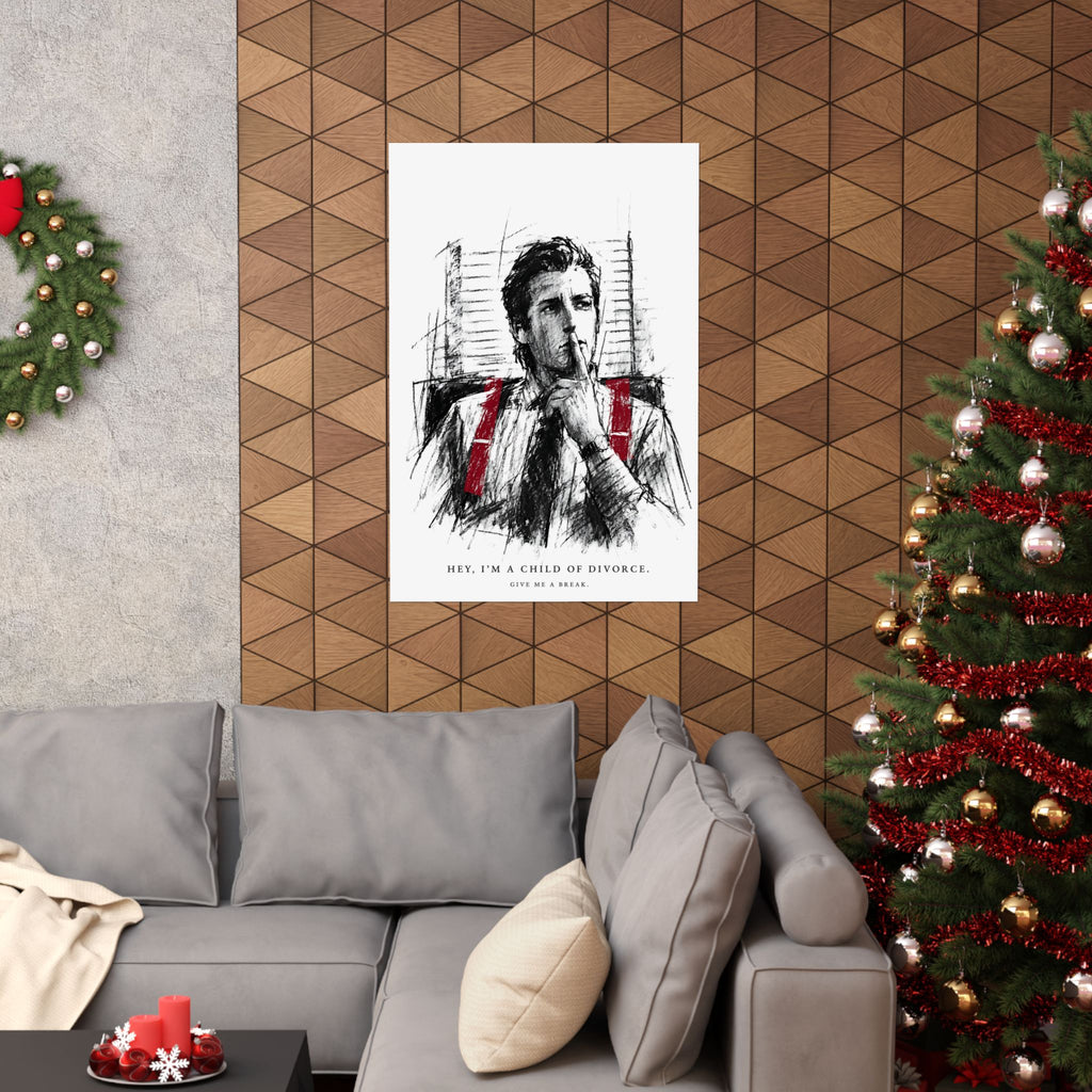 Child of Divorce Sketch - Dark Office Wall Art | Matte Poster