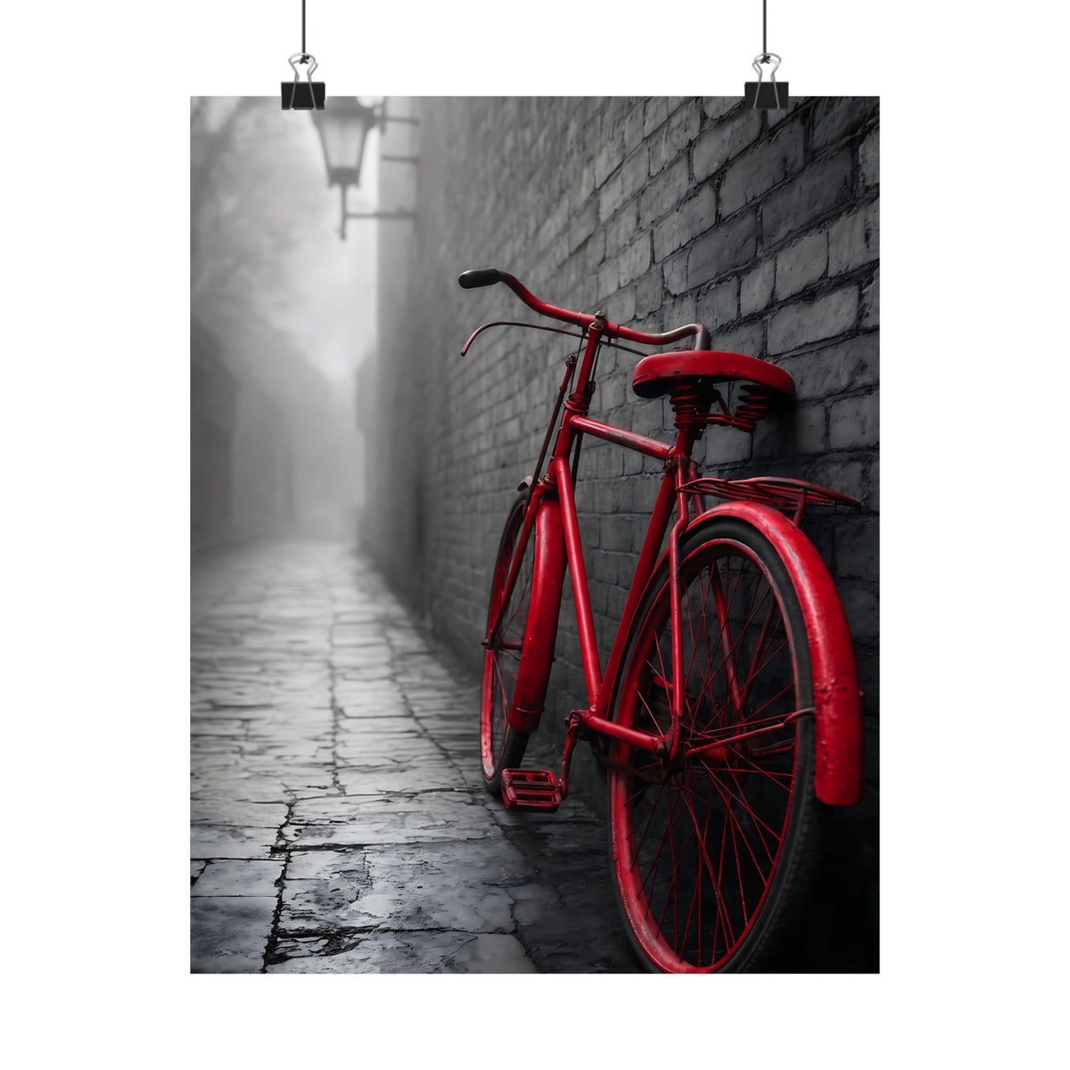 The Red Bicycle - Unique Office Wall Decor | Matte Poster