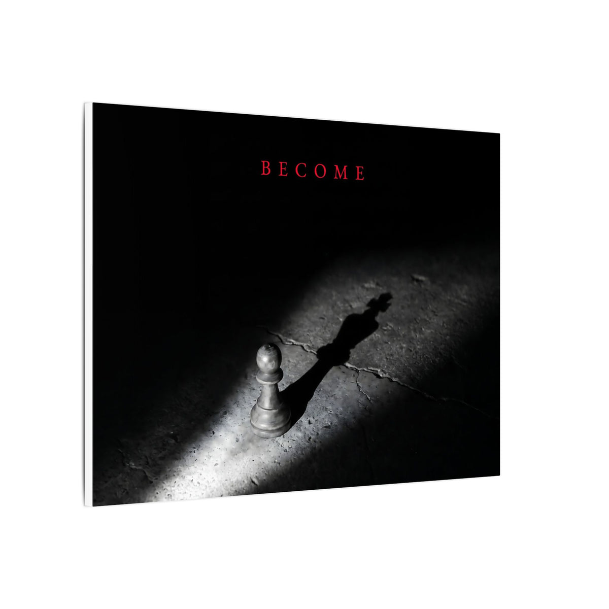 Become - Chess King Shadow Wall Art | Canvas (Landscape)