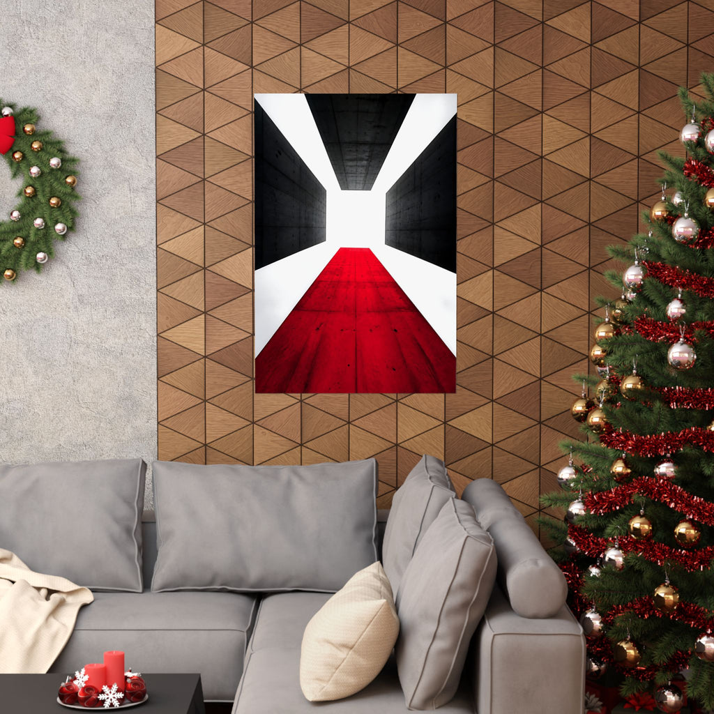 The Red Facade - Red Wall Decor | Matte Poster