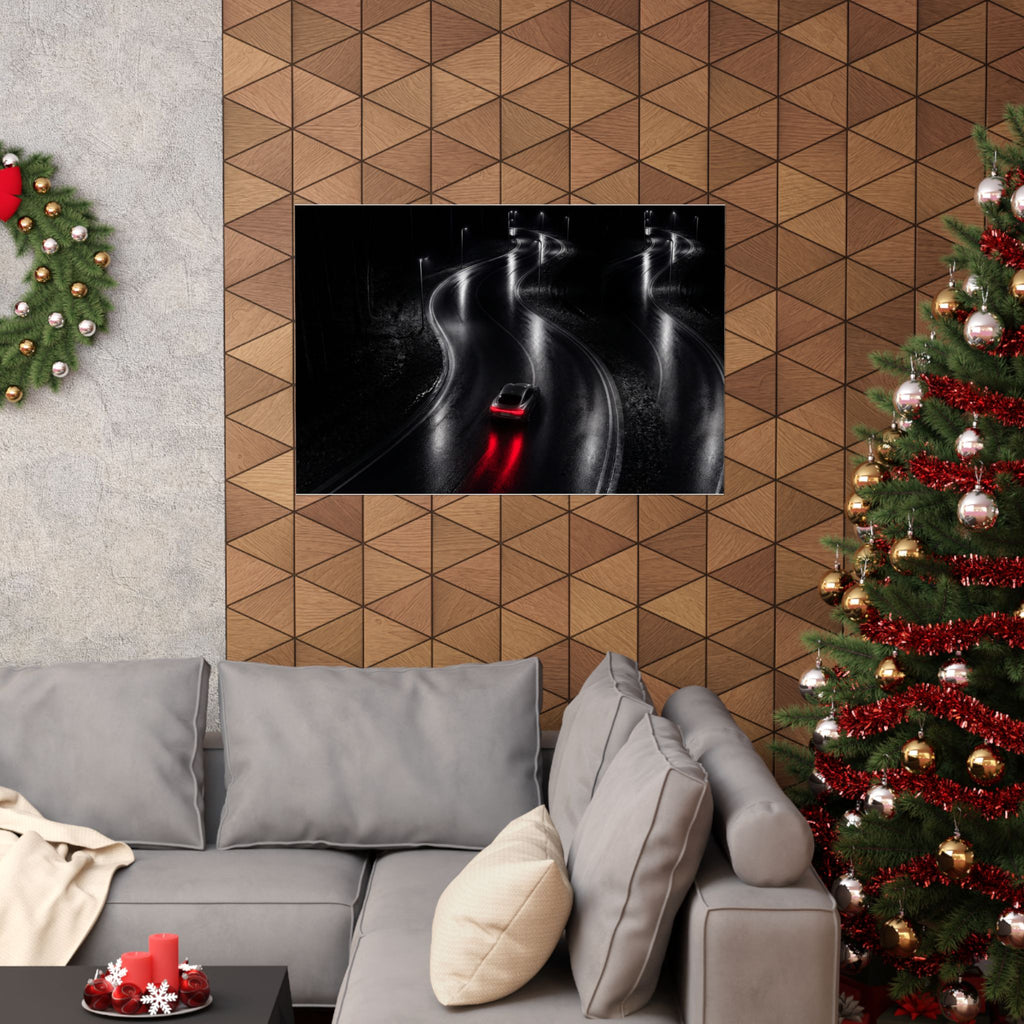 The Racing Line - Night Driving Wall Art | Matte Poster (Landscape)