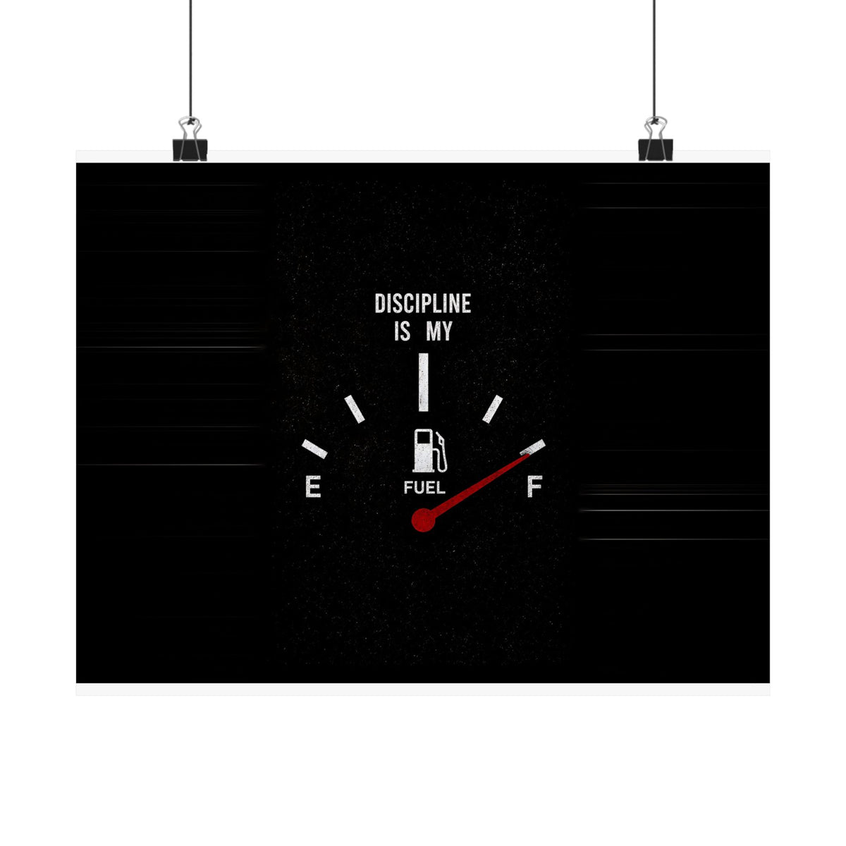 Discipline Is My Fuel - Motivational Wall Art | Matte Poster (Landscape)