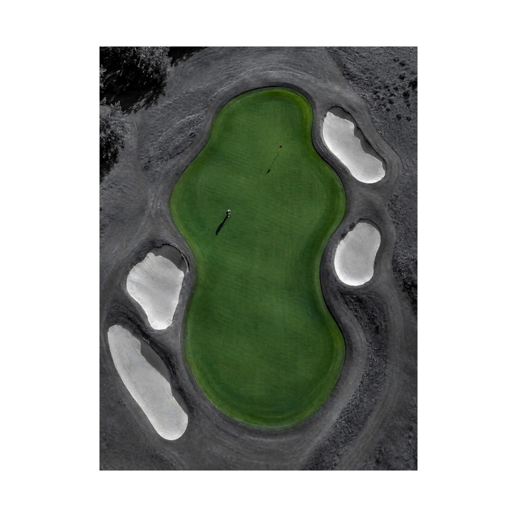 Aerial Solitude - Golf Course Wall Art | Matte Poster