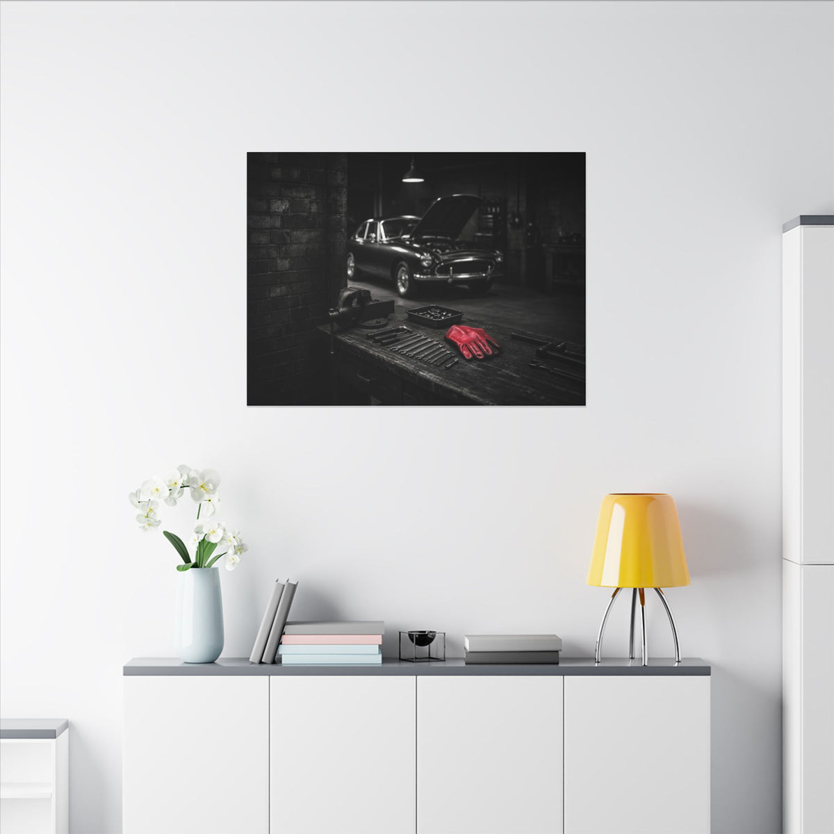 Built, Not Bought - Garage Wall Art | Canvas (Landscape)