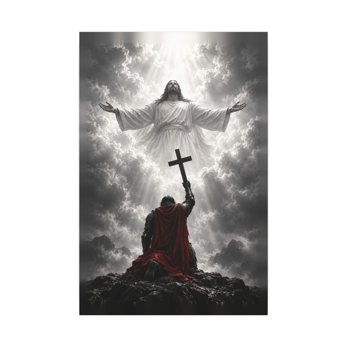 Jesus and the Warrior - Christian Wall Art | Canvas