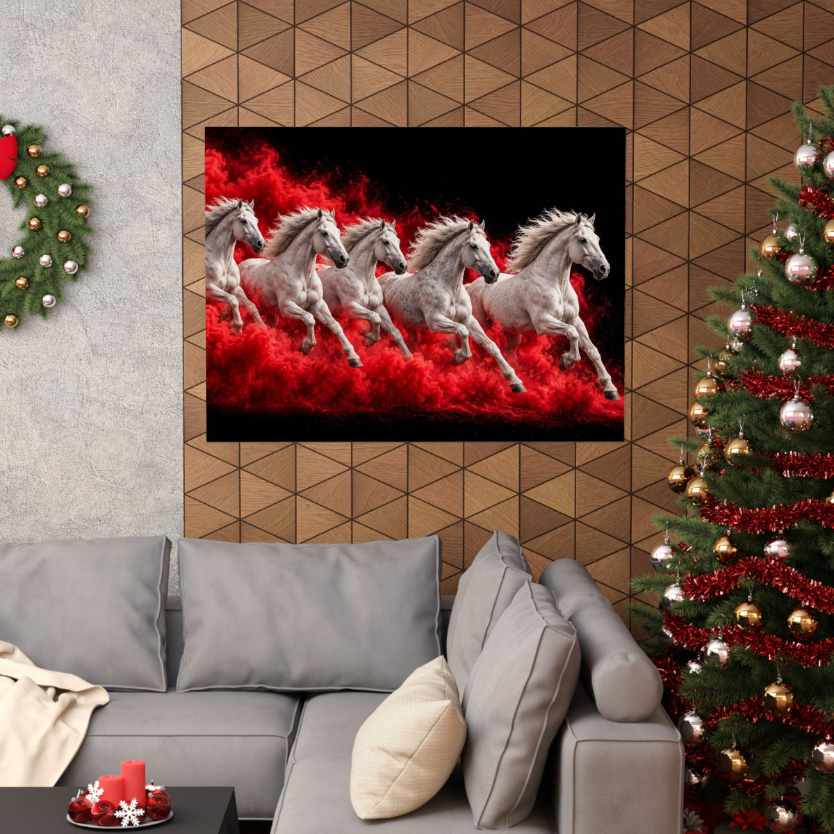 Stampede - Horse Wall Art | Matte Poster (Landscape)