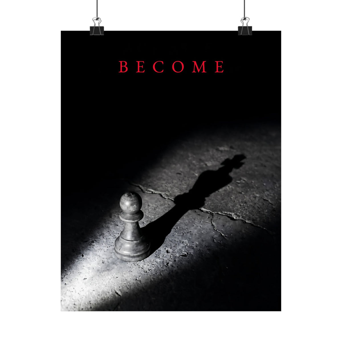 Become - Chess King Shadow Wall Art | Matte Poster